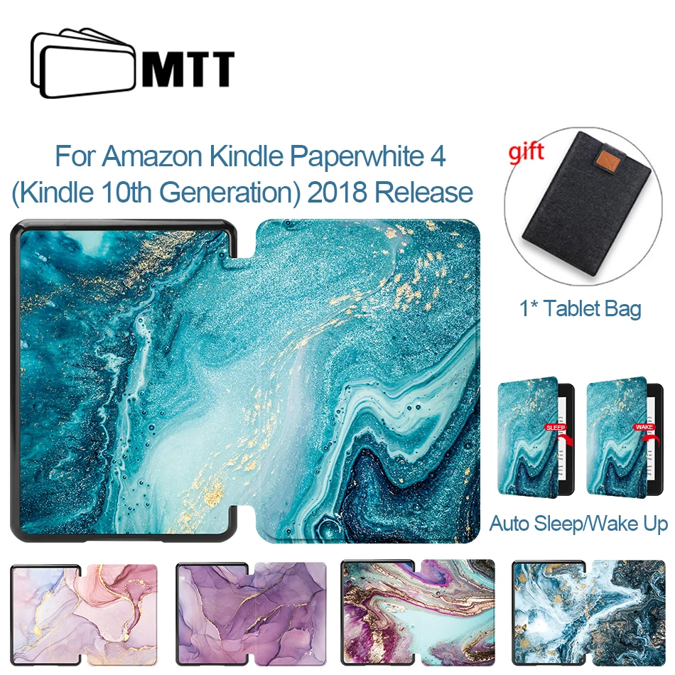 Мраморный чехол MTT для Amazon Kindle Paperwhite 4 10 го поколения 2018 Тонкий флип из