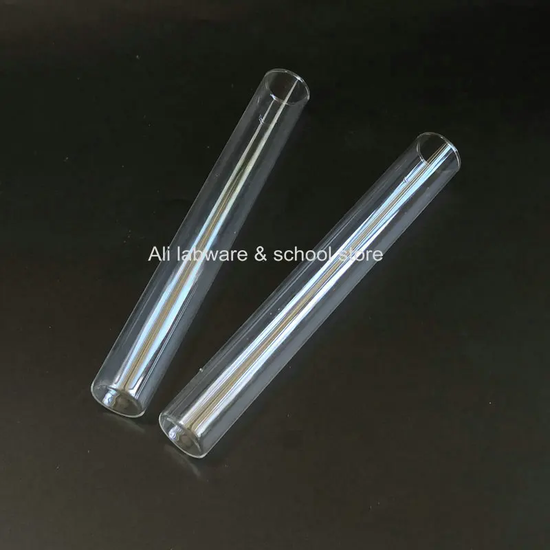 

10Pcs Lab 25x200mm Thickening Glass Flat Bottom Test Tubes for school experiments or artwork DIY