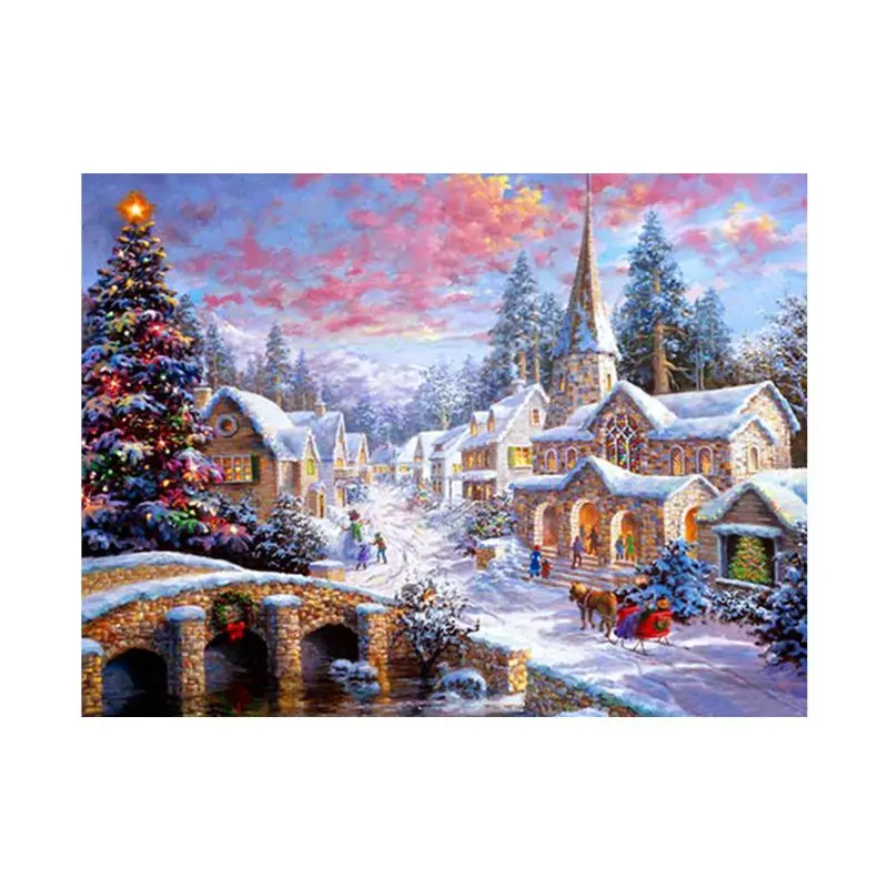 5AC102095 Decorative painting Santa Claus/Snowman/Elk Ornaments Christmas Decorations Paint for Home New Year Noel Decor Navidad - Цвет: 5AC102095