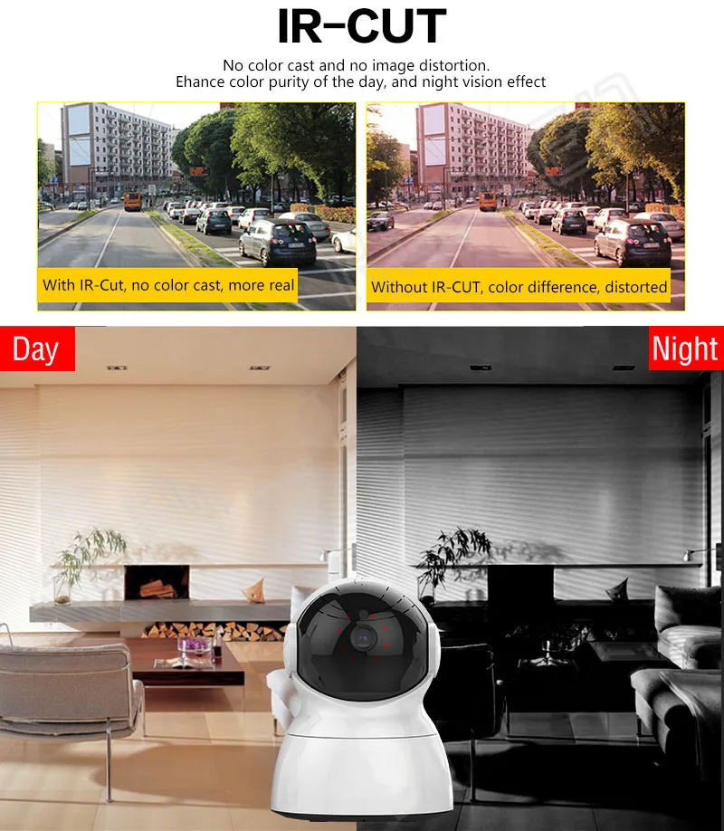 Умная Wifi HD 1080P ip-камера ночного видения двухсторонняя аудио Смартфон пульт дистанционного управления безопасность домашнего офиса Беспроводная ip-камера