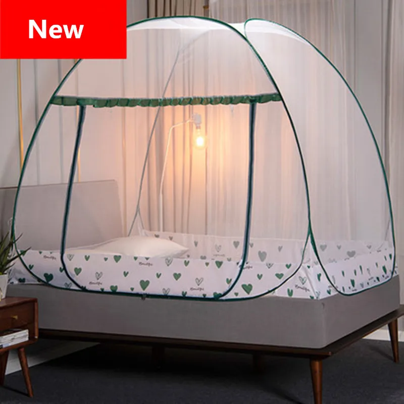 

2020 Band Mosquito Net ( Include Shelf) Bed Free Installation Folding Single Door Netting Mongolia Bag Nets Berth Travel Net