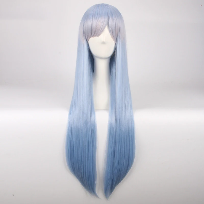 funny halloween costumes Ram or Rem Cosplay Wigs Re:life in a Different World from Zero Pink Blue 80cm Long Straight Synthetic Hair Wigs for Adult morticia addams costume