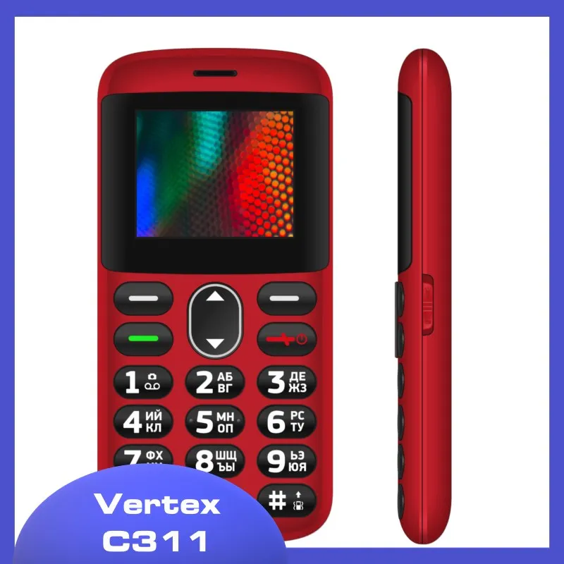 Кнопочный телефон Vertex C311 кнопка SOS|Смартфоны| |