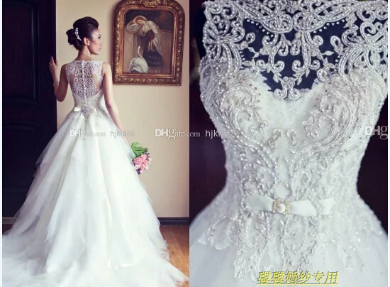 

free shipping casamento hot sexy a-line beading crystal brides 2016 vestido de noiva new fashionable bridal gown wedding dress