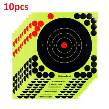 

10 PCS 8inch Shooting Target Paper Adhesive Splash Flower Target Reactivity Shoot Target Enhancing Home Shoot Teainning Parts