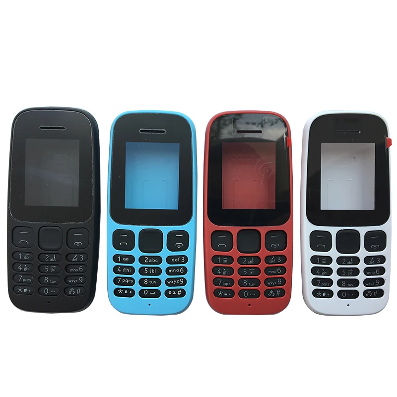 Для Nokia 105 TA-1010 пластиковый полный корпус крышка батареи+ передняя рамка+ английская клавиатура+ логотип