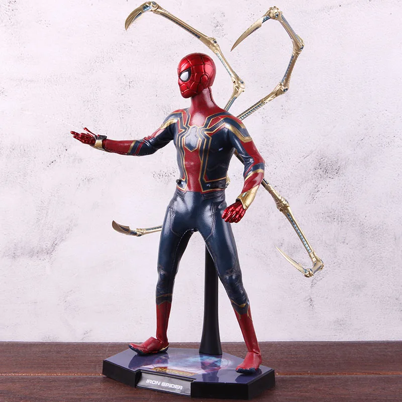 Hot Toys Avengers Infinity War Iron Spider SpiderMan Peter Parker PVC Spider-Man Action Figure Collectible Model Toy Superhero