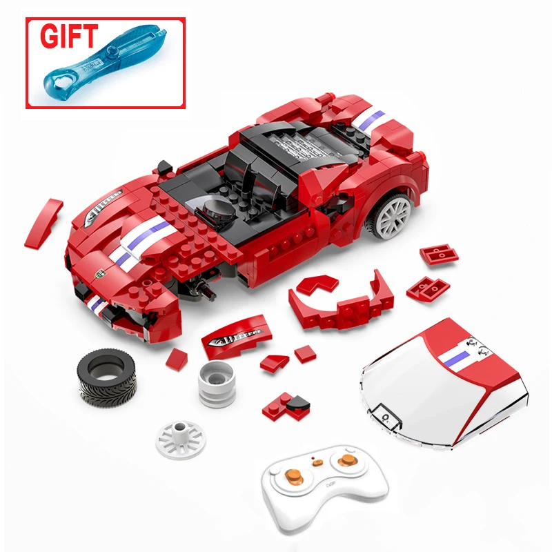 306 шт. Конструкторы Creator MOC Technic RC гоночный автомобиль строительство красный 488