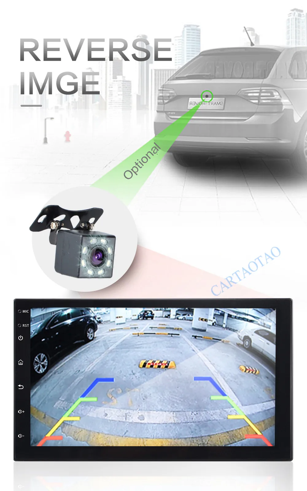 2 din 7 дюймов Автомобильный Радио плеер 2 ГБ+ 32 ГБ Android 8,1 gps навигация Bluetooth Автомобильный видео стерео Мультимедийный плеер для универсального gps