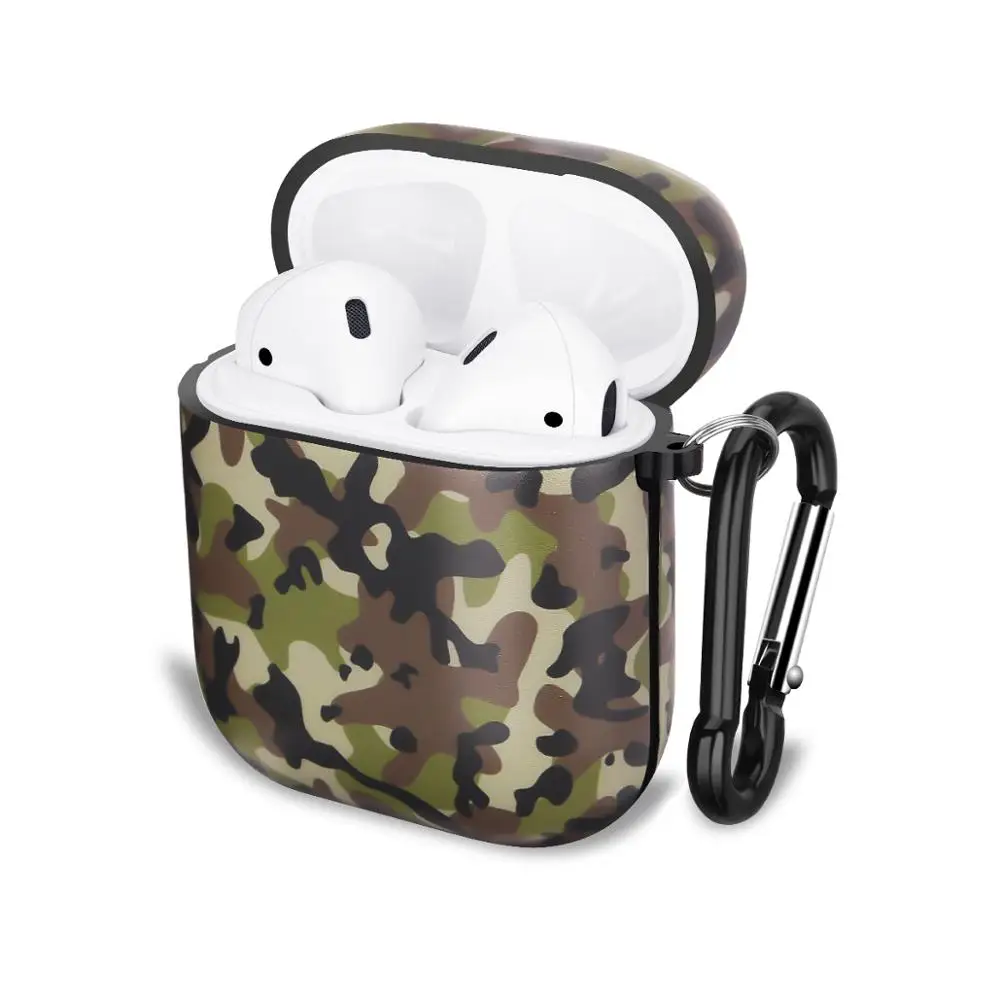 

Fashion Camouflage IMD TPU Protective Case with Keychain For AirPod Charging Case Cover
