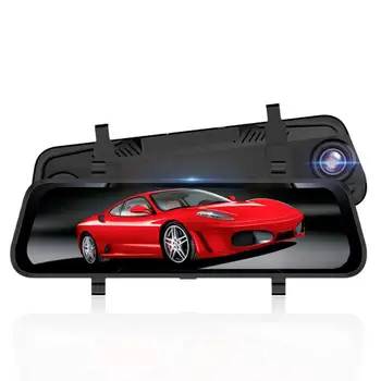 

Car Camera Car Video Recorder HD Media Rearview Mirror Driving Recorder 10" Starlight Front 1080p+ Back 720p