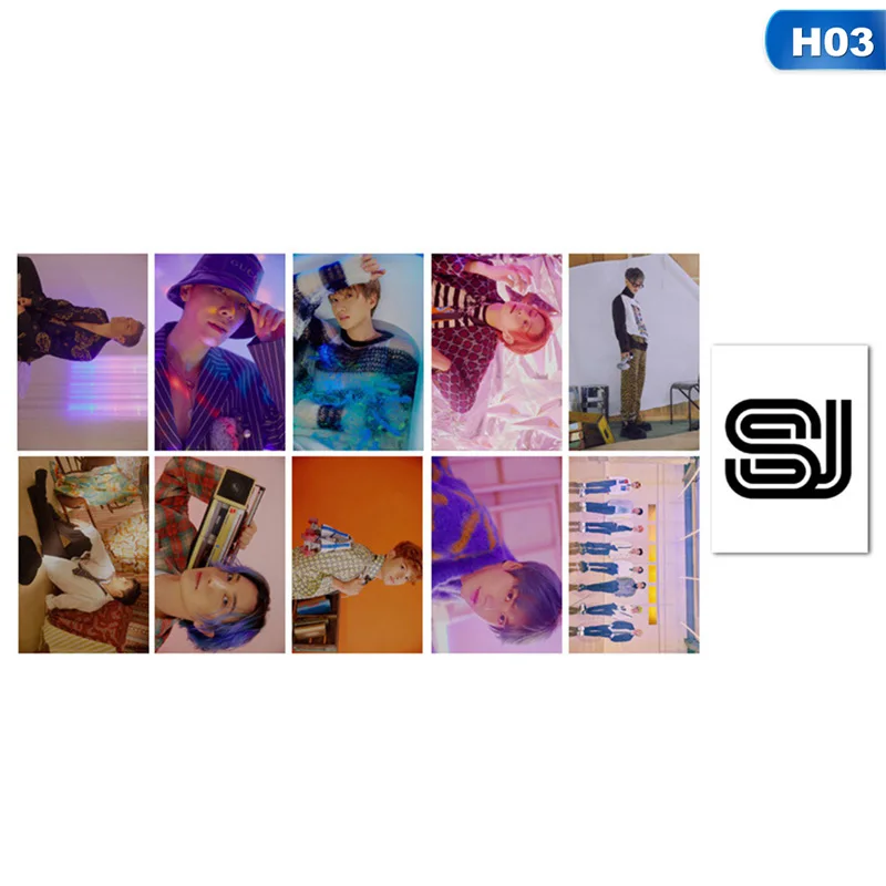 10 шт./компл. SUPER JUNIOR супер хлопок фотоальбом карты ПВХ карты самодельные ЛОМО карта Фотокарта - Цвет: H03