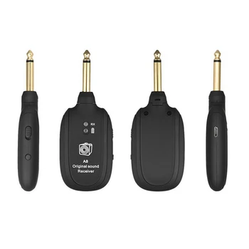 

Guitar Wireless Transmitter Receiver with Built-in Rechargeable Battery for Musical Instrument FOU99