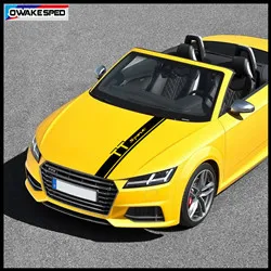 Sport Stripes Car Hood Bonnet Sticker For Audi-TT TTS Coupe Auto Engine Cover Decor Vinyl Decals Exterior Accessories (1)_副本