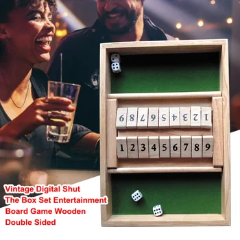 

Party Board Game Home Shut The Box Set Entertainment Bar Double Sided Table Drinking Pub Digital Cafe Wooden With Dice Kids Gift