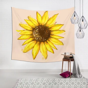 

Sunflower Living Room Cloth Background Cloth Indian Fabric Bohemian Tapestry Wall Hanging