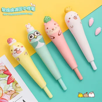 

Cute Cartoon Animal Dinosaur Owl Squishy Slow Rising Soft decompression gel pen Ink Marker Pen Squeeze Relieve Stress Funny Gift