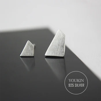 

2020 New 925 Sterling Silver Simple Irregular Solid Square Stud Earring Geometry Earrings for Women Jewelry Girl Fine Party Gift