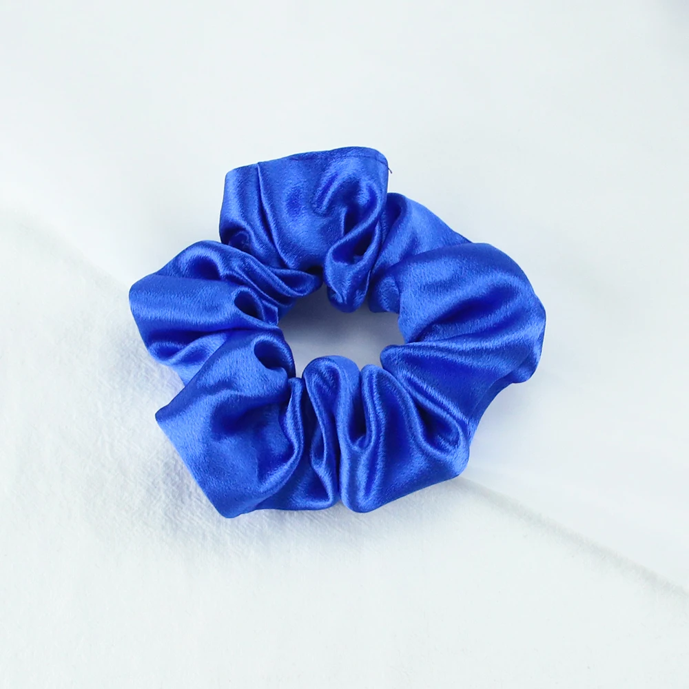 Silk Satin Large Scrunchies Elastic Rubber Hair Bands Women Girls Solid Headband Ponytail Holder Hair Ties Accessories Fashion pink hair clips Hair Accessories