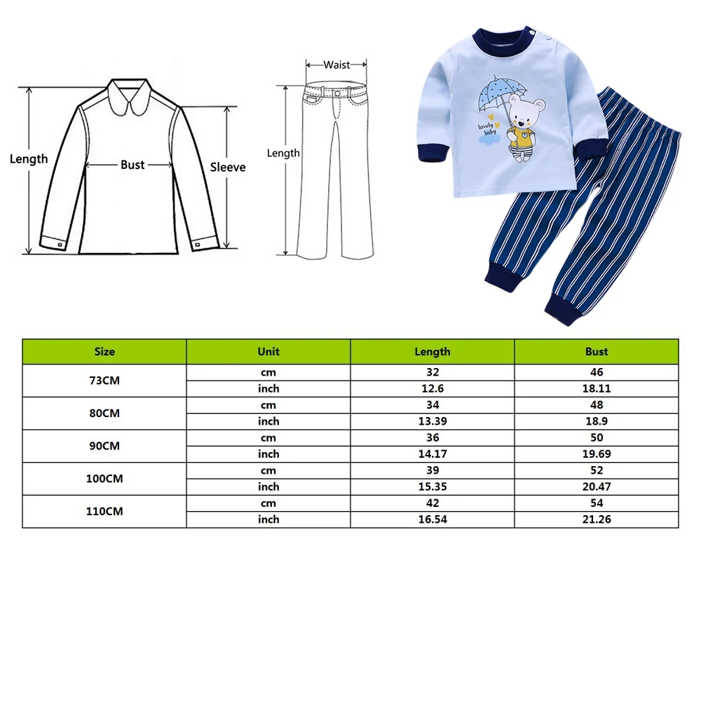 CYSINCOS/милые хлопковые топы и штаны; пижамы для детей из 2 предметов; одежда для сна для малышей; комплекты нижнего белья; комплекты одежды для сна для мальчиков и девочек