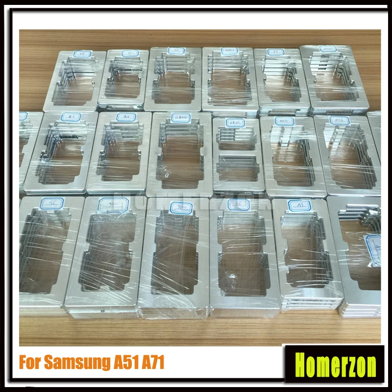 ЖК-дисплей для Samsung Galaxy A51 A71 внешнее стекло объектива OCA форма выравнивания клея |