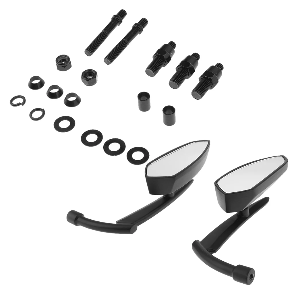 Black Motorcycle Adjustable Rear View Mirrors for Harley X48 XL883 1200  125 x 50 mm