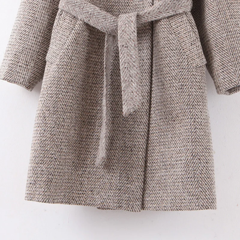 RR однобортные шерстяные пальто для женщин модные куртки со стоячим воротником Элегантные женские пальто с поясом и карманами