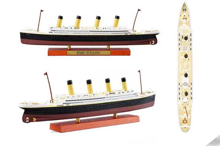 1:1250 RMS TITANIC LUSITANIA MAURETANIA NORMANDIE BRITANNIO FRANCE Cruise Ship Model Atlas Diecast Boat Toys Collectiabl