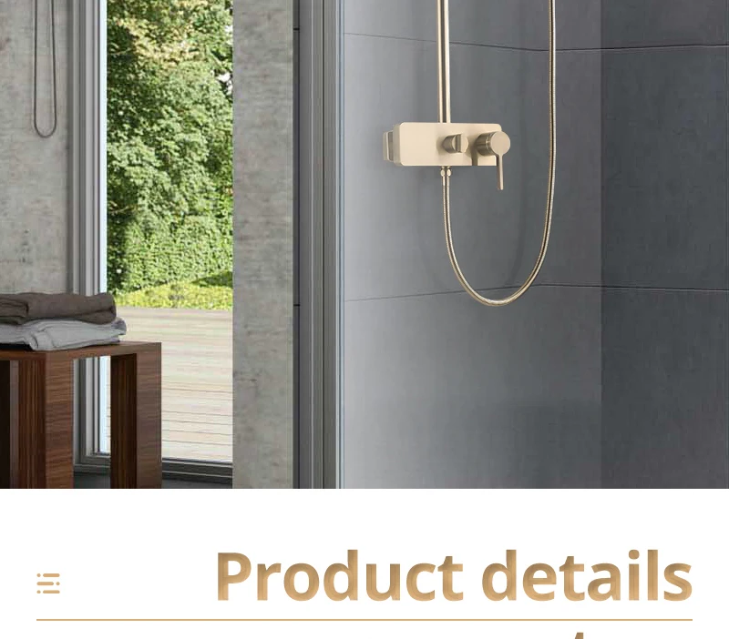 Brushed Gold Shower System  10 Shower Faucet Set Bathroom Rain Shower head and 3-Setting Handheld Shower Head Set (5)