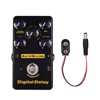 

Aural Dream Digital Delay Guitar Effect Pedal 8 Effect Modes Aluminum Alloy Shell with True Bypass Guitar Accessories