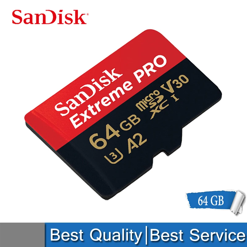 sandisk Extreme Pro Micro SD Card до 170 МБ/с. A2 V30 U3 256 ГБ 128 Гб 64 ГБ Памяти SDXC с UHS-I TF карты Поддержка видео в формате 4K UHD