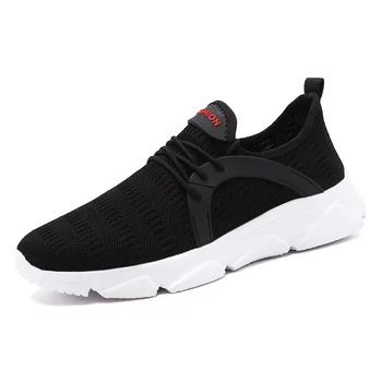 

2019 new flying woven men's shoes new men's running shoes stylish lightweight breathable wild casual sneakers