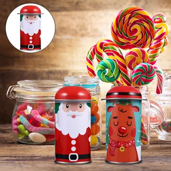 

2pcs Stylish Crafted Wrapping Box Iron Gift Box Gift Box Biscuits Jar Storage Box Candy Tin for Sugar Candy