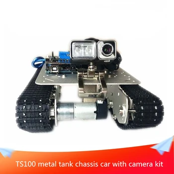 

TS100 Shock Absorption Metal Tank Car Chassis WiFi Video Remote Control Video Transmission Control Robot Car with Camera
