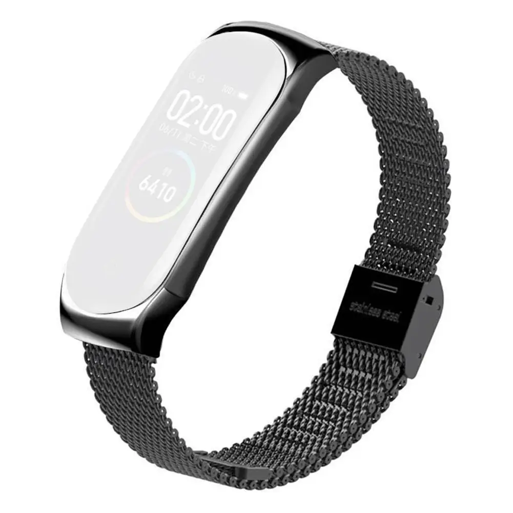 Миланский ремешок из нержавеющей стали сменный для умных часов Xiaomi MI Band