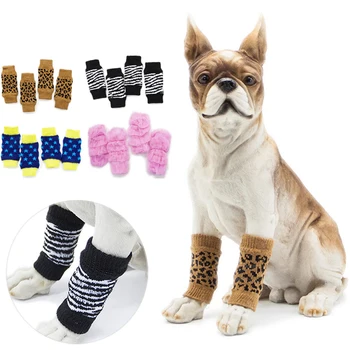 

4Pcs/Set New Arrivals Dog Warm Knee Protector Anti-Skid Pet leg Warm Pet Supplies Pet Socks High Quality Cover Joint Protection