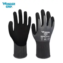 1 пара перчатки безопасности сада Wonder Grip нейлоновые нитриловые песчаные рабочие перчатки с покрытием