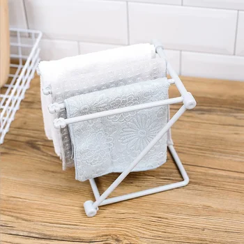 

Bathroom Towel Holder Punch-free Vertical Folding Cloth Rack Plastic Towel Display Hanger Hand Towel Rack Towel Rack