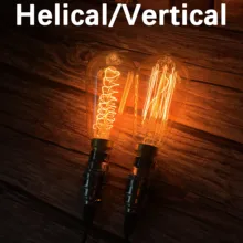 Подвесной светильник в стиле ретро ST64 40 Вт/60 Вт Винтаж Эдисон лампы B22 можно использовать энергосберегающую лампу или светодиодную лампочку) 220V спираль/вертикальная Светодиодная лампа накаливания Винтаж крытого украшения