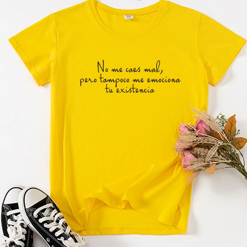 Camisetas divertidas con frase en español para mujer, ropa Hipster con letras estampadas, camiseta corta para mujer|Camisetas| - AliExpress