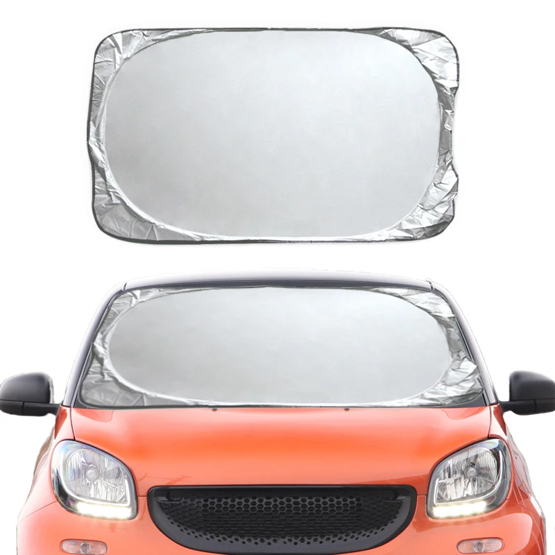 Summer Cooling Sun Protection Car Front Windshield Sunshades Visor Blinds Cover For smart fortwo forfour forjeremy Accessories 1