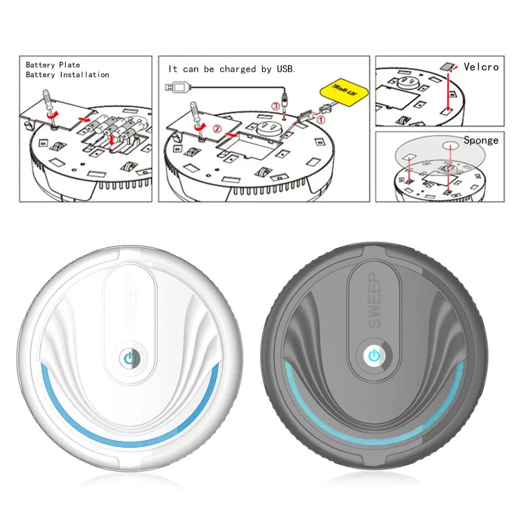 Mini Intelligent Sweeping Robot Home Automatic Cleaning Machine Lazy Smart Vacuum Cleaner Mopping Machine