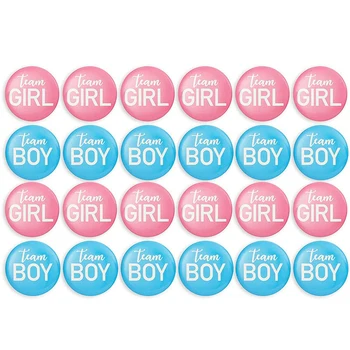 

Gender Reveal Button Pin-24 Pieces Pin Up Badge Accessories for Girls or Team Boys,Baby Shower Supplies,Party Favorites