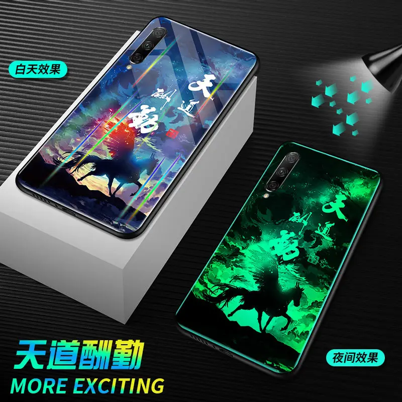 Светящийся чехол для Xiaomi Mi 9 чехол светящийся закаленное стекло задняя крышка для Xiaomi Mi 9 SE чехол силиконовый чехол для телефона