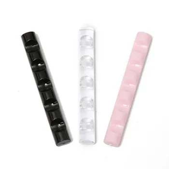 

5 Grids Acrylic Nail Brush Rack Shelf Organizers Painting Pen Rest Holder Stand Colorful Uv Gel Brush Display Holder Rack