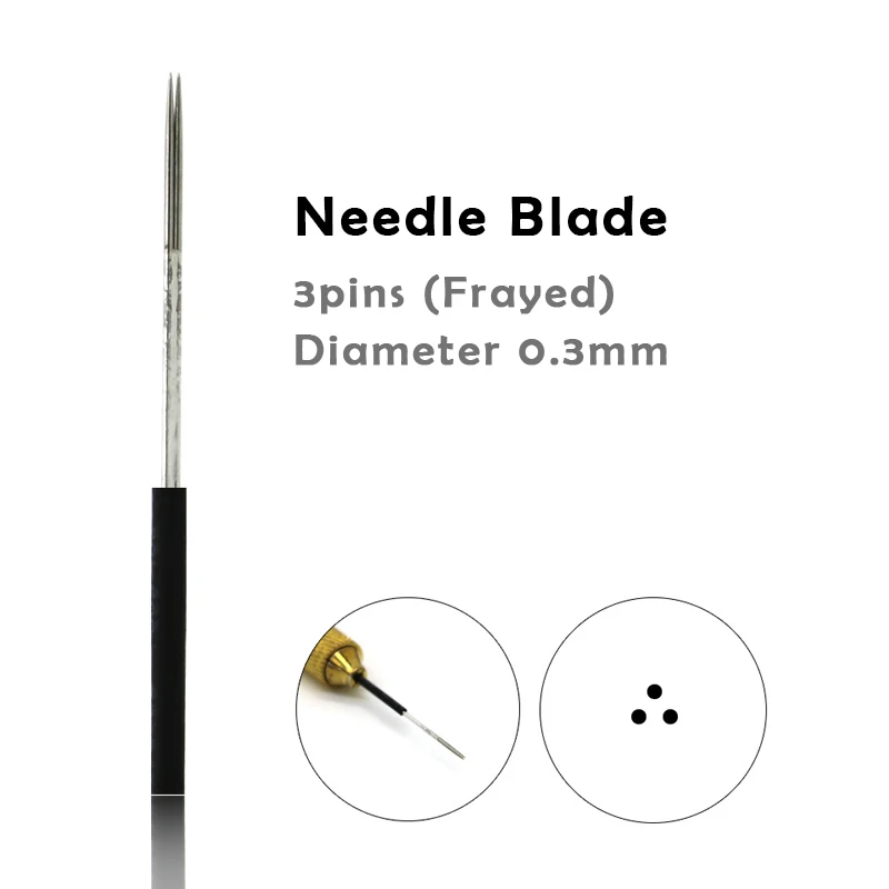 50pcs 3pin/5pin Eyebrow Microblading Needles Manual Needle Fog Eyebrow Blade Round Needles Permanent Makeup
