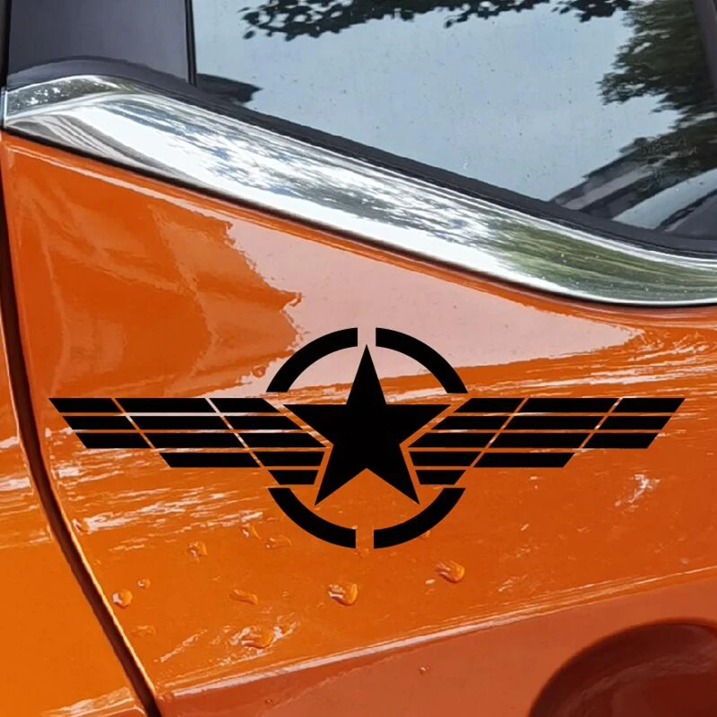 Pentagram WWII Front Hood Car Stickers Decorative Stickers Affixed