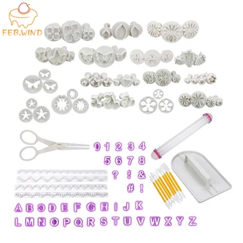 

Cakes Decoration Fondant Tool Set/Kit Snowflake Plunger Cutter Fondant Letter Cutter Cookie Embosser Eyebrow Fondants Roller 607