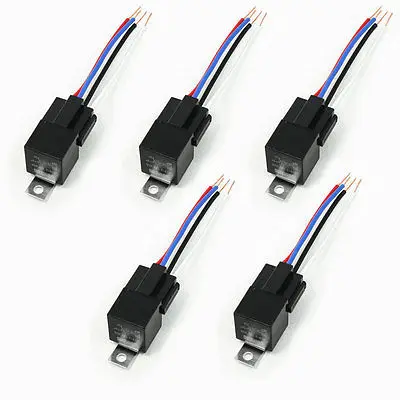

DC 12V 40A 4 Pin Female Plastic Socket NO SPST Vehicle Auto Car Relay 5 Pcs