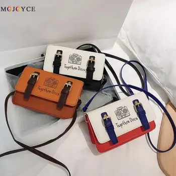 

Fashion Hit Color Graffiti Messenger Bags for Women 2020 PU Leather Portable Small Flap Shoulder Crossbody Pouch Bags